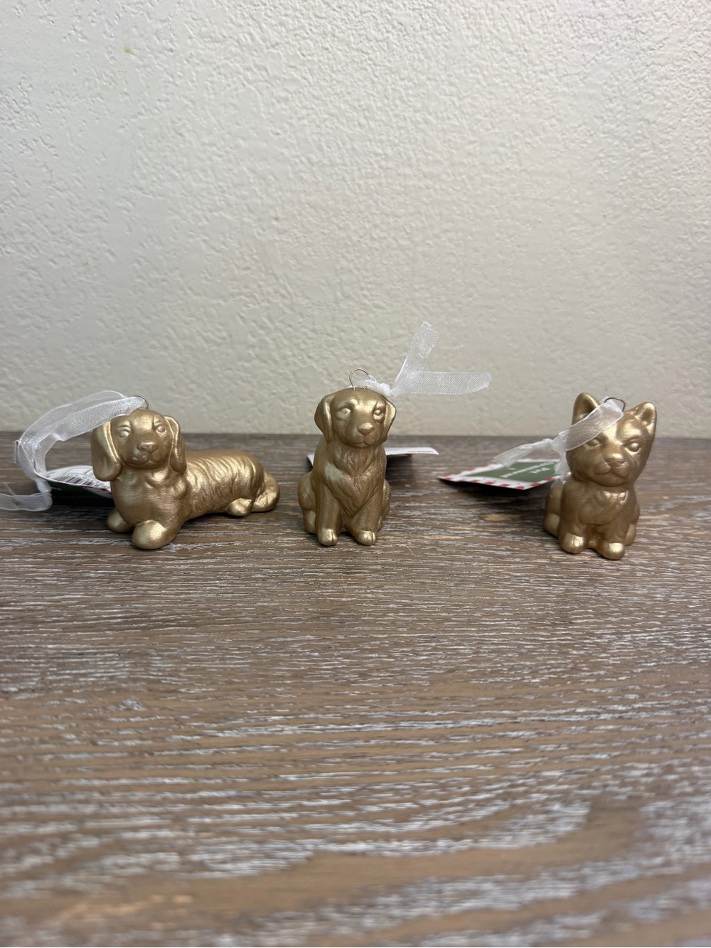 NWT Target Bullseye Christmas 2026 set of 3 Dog Ornaments